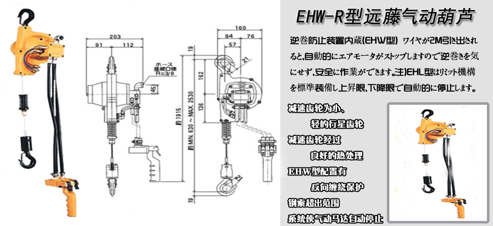EHW-R型ENDO遠(yuǎn)藤氣動葫蘆
