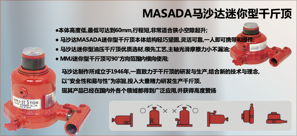 馬沙達MMJ型迷你千斤頂圖