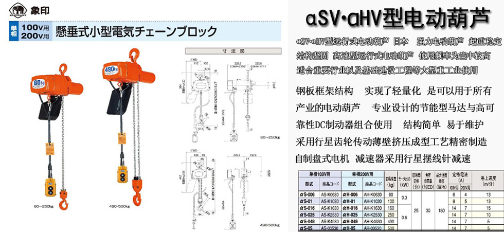 αSV?αHV型電動葫蘆